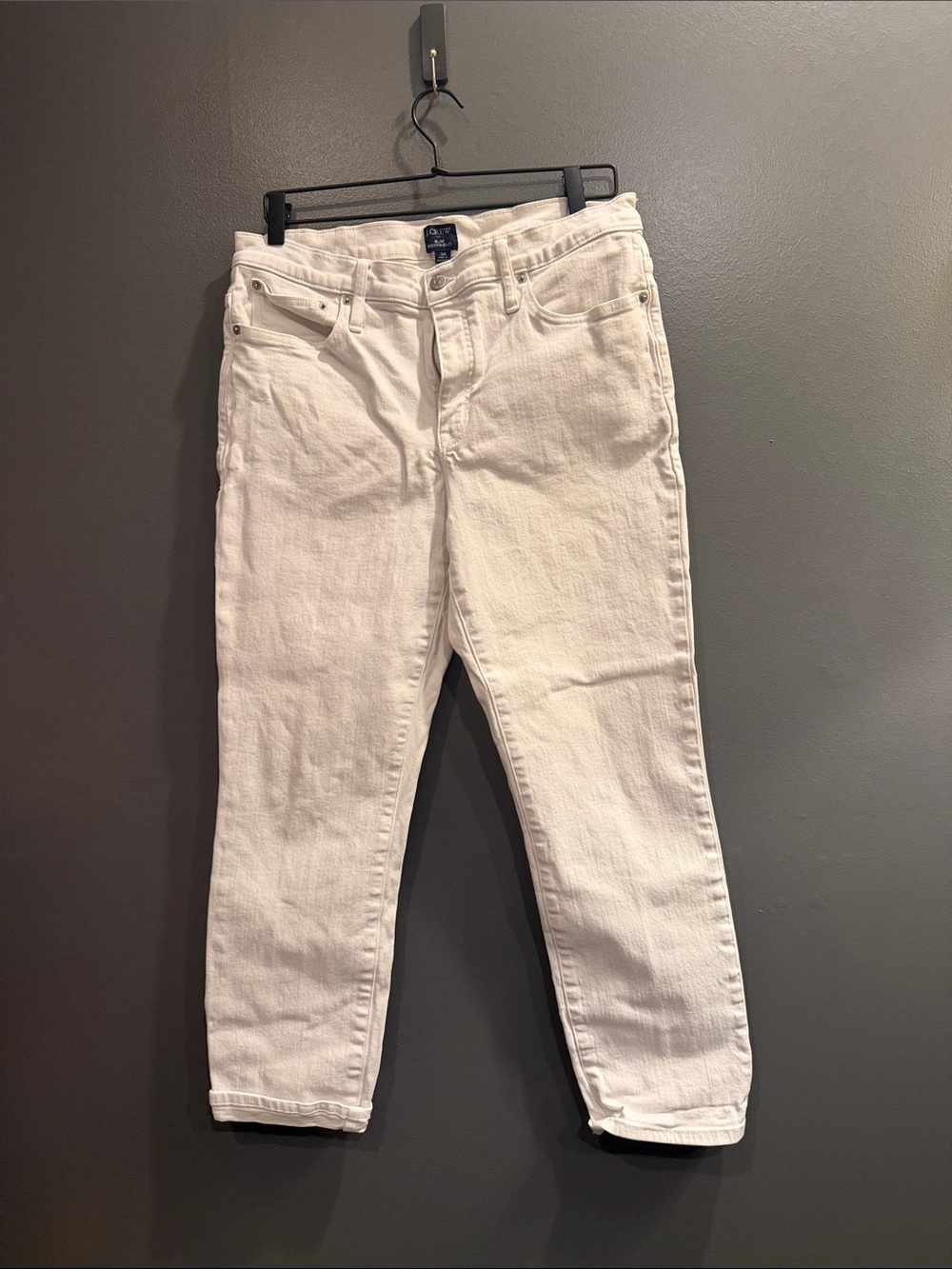 J. Crew Factory White Boyfriend Jeans